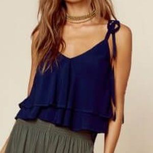 Blue Life Rhea Orange Tie Dye Double layer Top